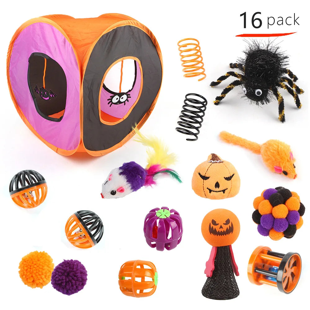 Hide & Seek Cat Tunnel Halloween Toys