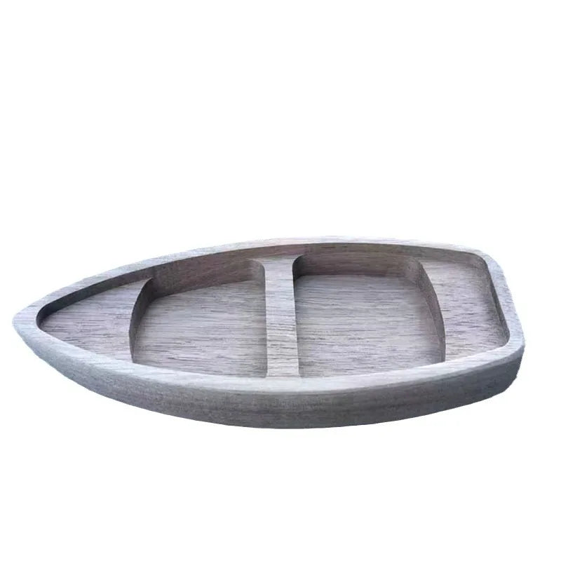 Handmade Wooden Boat Aquarium Decoration