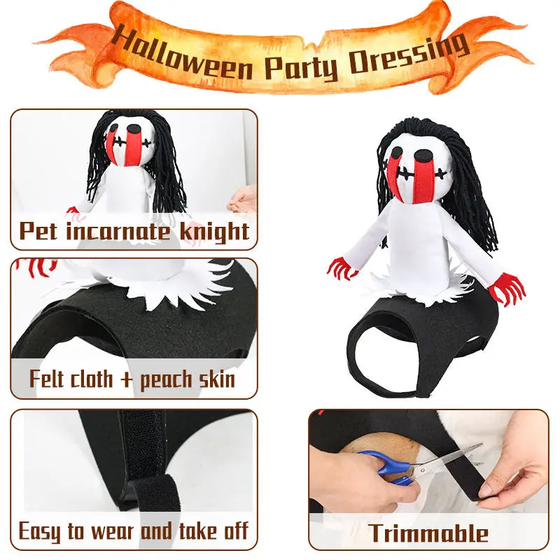 Scary Dog Halloween Costume Rider