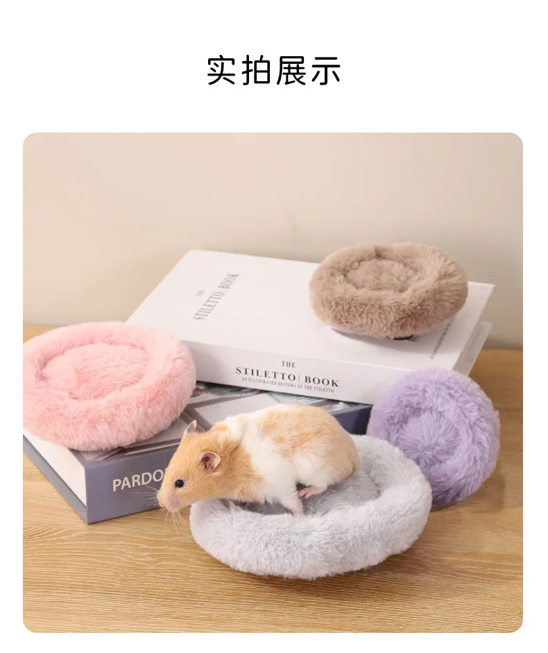 Hamster Bed Pad Pet Nest Plush Soft Warm Cotton