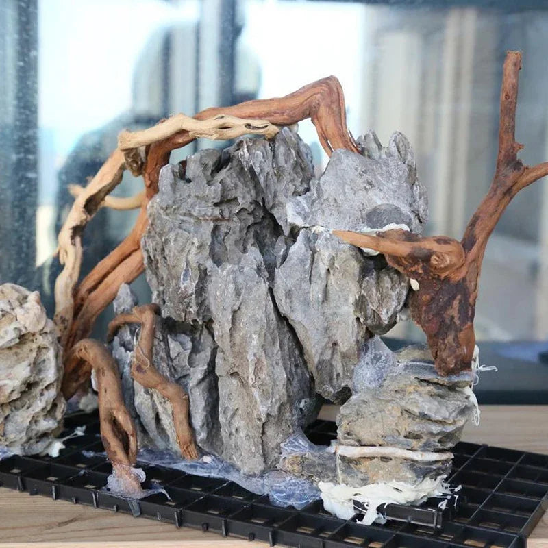 Fish Tank Decoration Natural Wooden Small Habitat Roots Driftwood Scenery