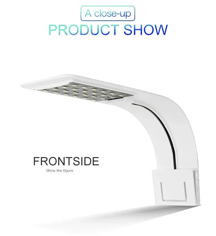 Aquatic Plant Lighting Waterproof Clip-on Lamp For Fish Tank Plants Grow Light