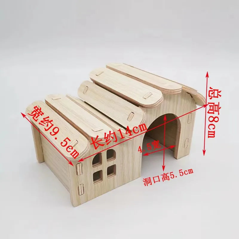Hamsters House DIY Wooden Gerbil Hideout Bridge