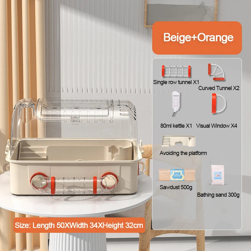 t Hamster Pipe Cage Hamster cage oversized luxury villa