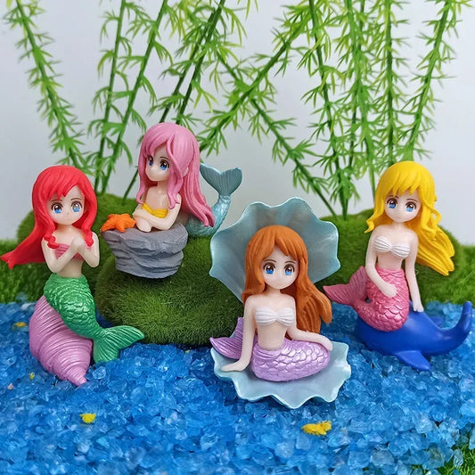 Beautiful Mermaid Aquarium Decorations Colorful Cartoon