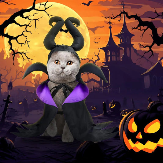 Funny Pet Devil Horns Halloween Hat