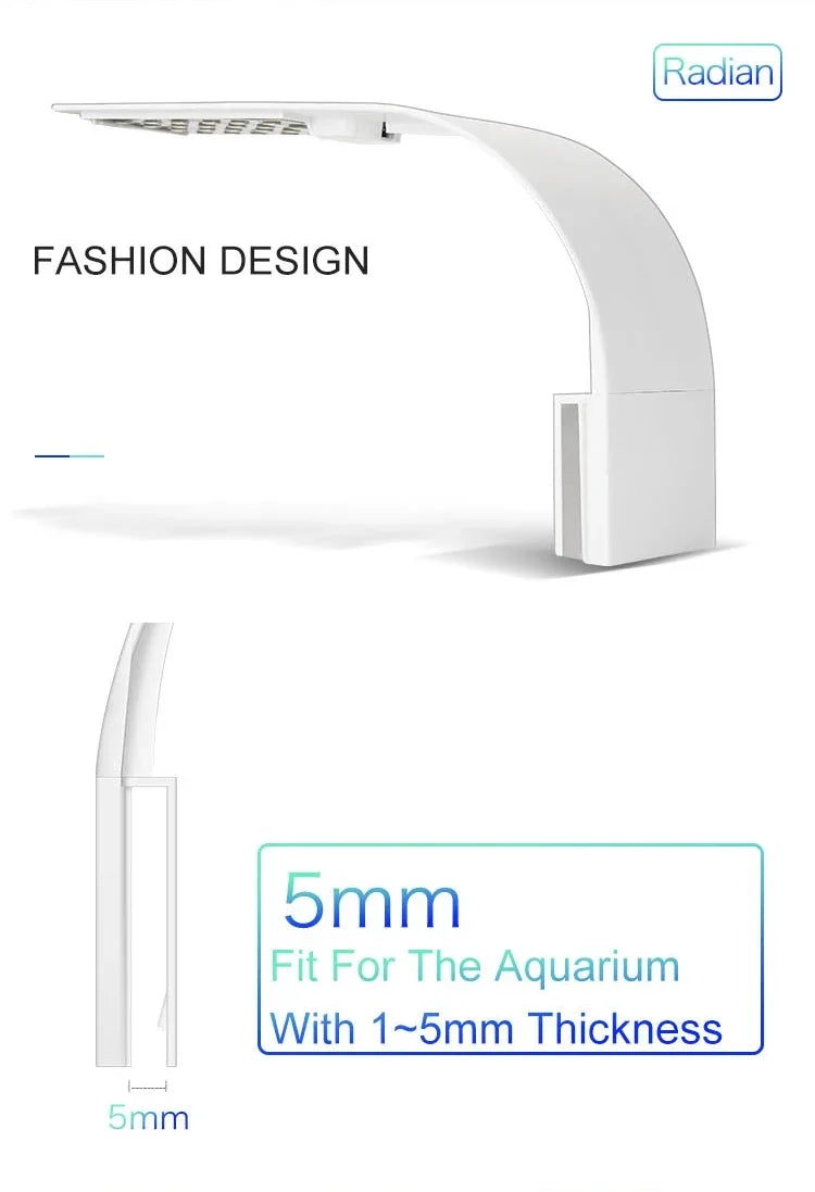 Aquatic Plant Lighting Waterproof Clip-on Lamp For Fish Tank Plants Grow Light