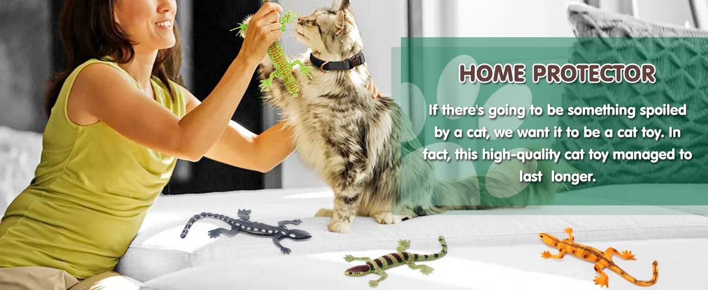Lizard Catnip Toys Chew Bite Resistant Toys for Indoor Cats Relief Teeth Cleaning Interactive Funny Kitten Cat Halloween Gifts