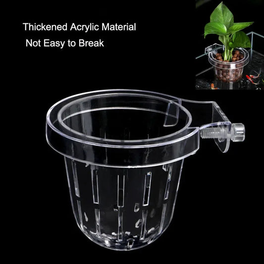 Aquarium Plant Holder Hangable Fish Tank Water Grass Planting Hydroponic