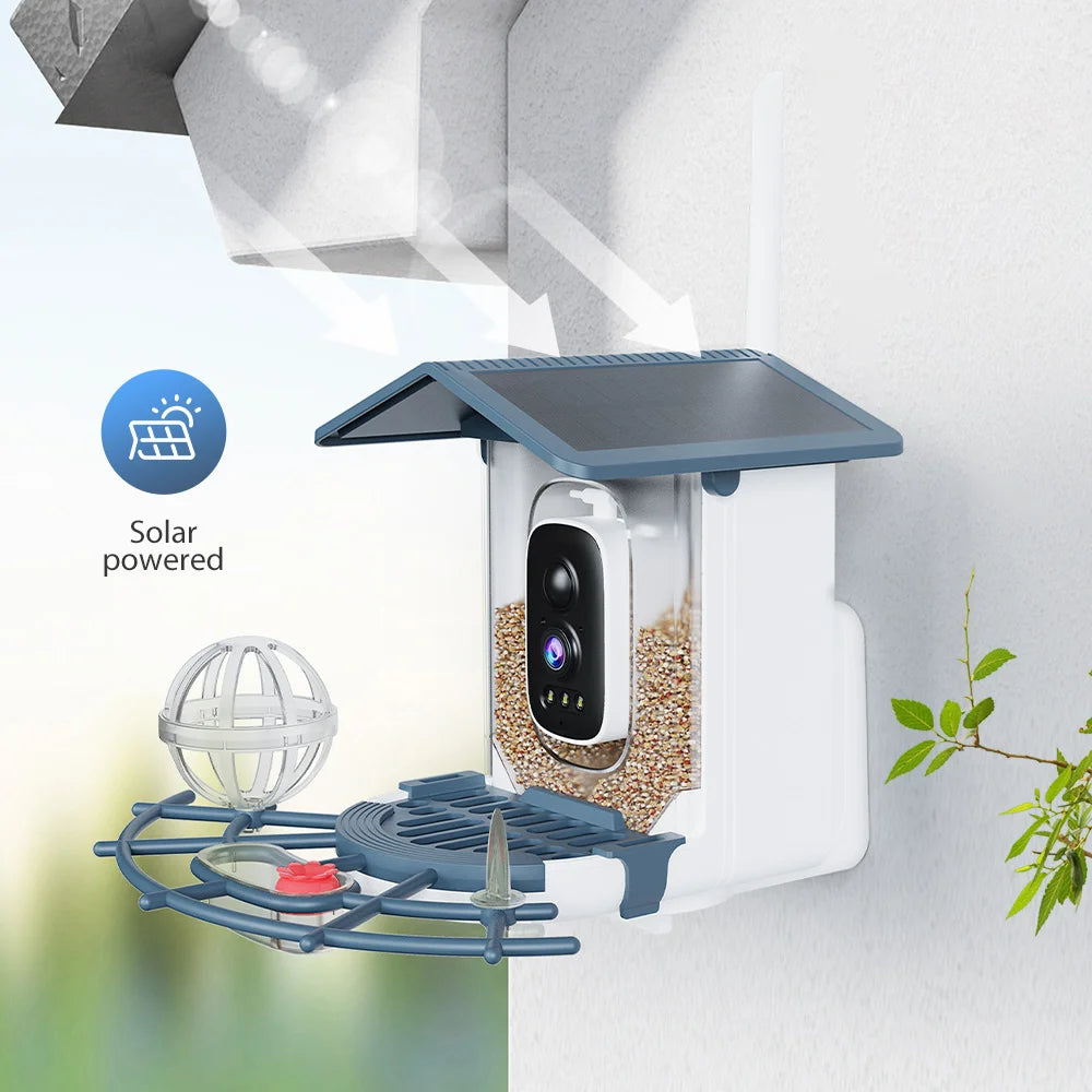 XVIM 3MP WiFi Automatic Smart Bird Feeder Motion Detection Color Night Vision Device  iCSee App Control Sunlight Wildlife Camera