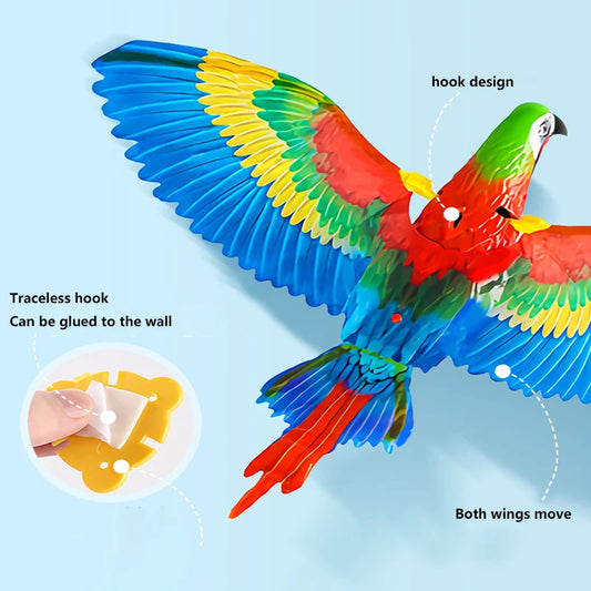 Automatic Interactive Cat Toy with Simulation Bird Design Funny Self-Hanging Door Scratch Rope Eagle Cat Stick for Entertainment