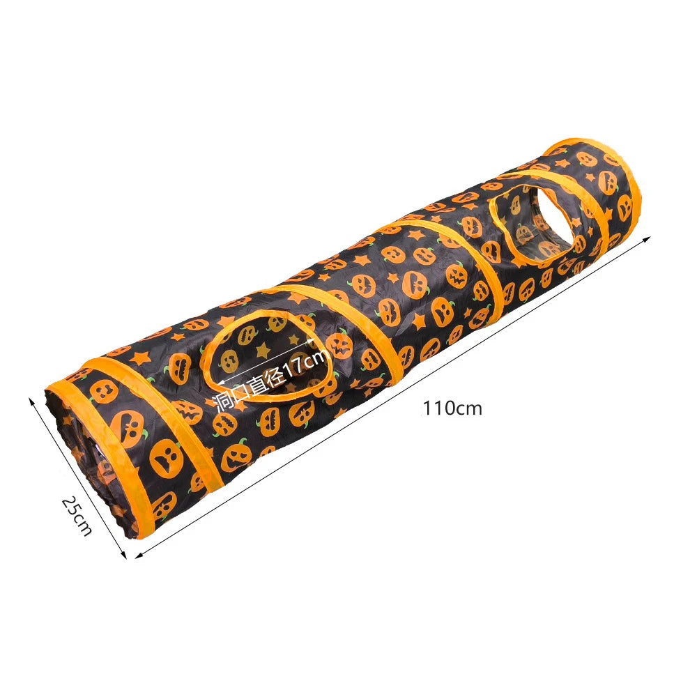 Cat Toy Halloween Foldable Tunnel