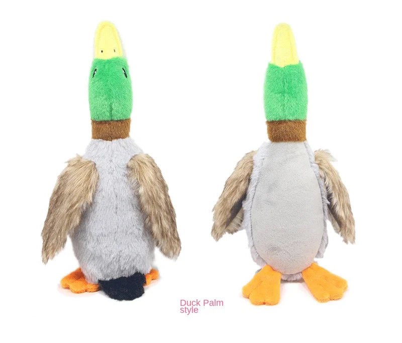 Dog Chew Toys Cute Plush Duck Sound Toy Stuffed Squeaky Animal Squeak Dog Toy Cleaning Tooth Dog Chew Rope Toys