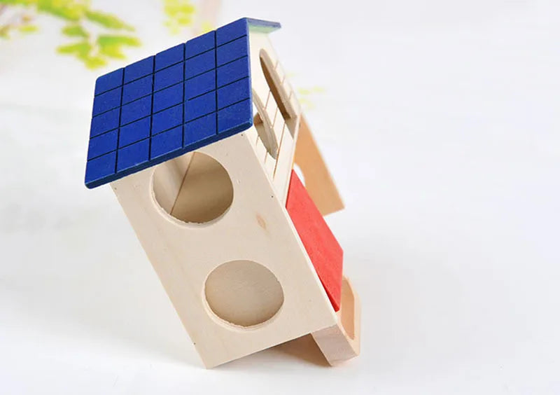 Layered Wooden House Hamster House Fun Little Pet Villa