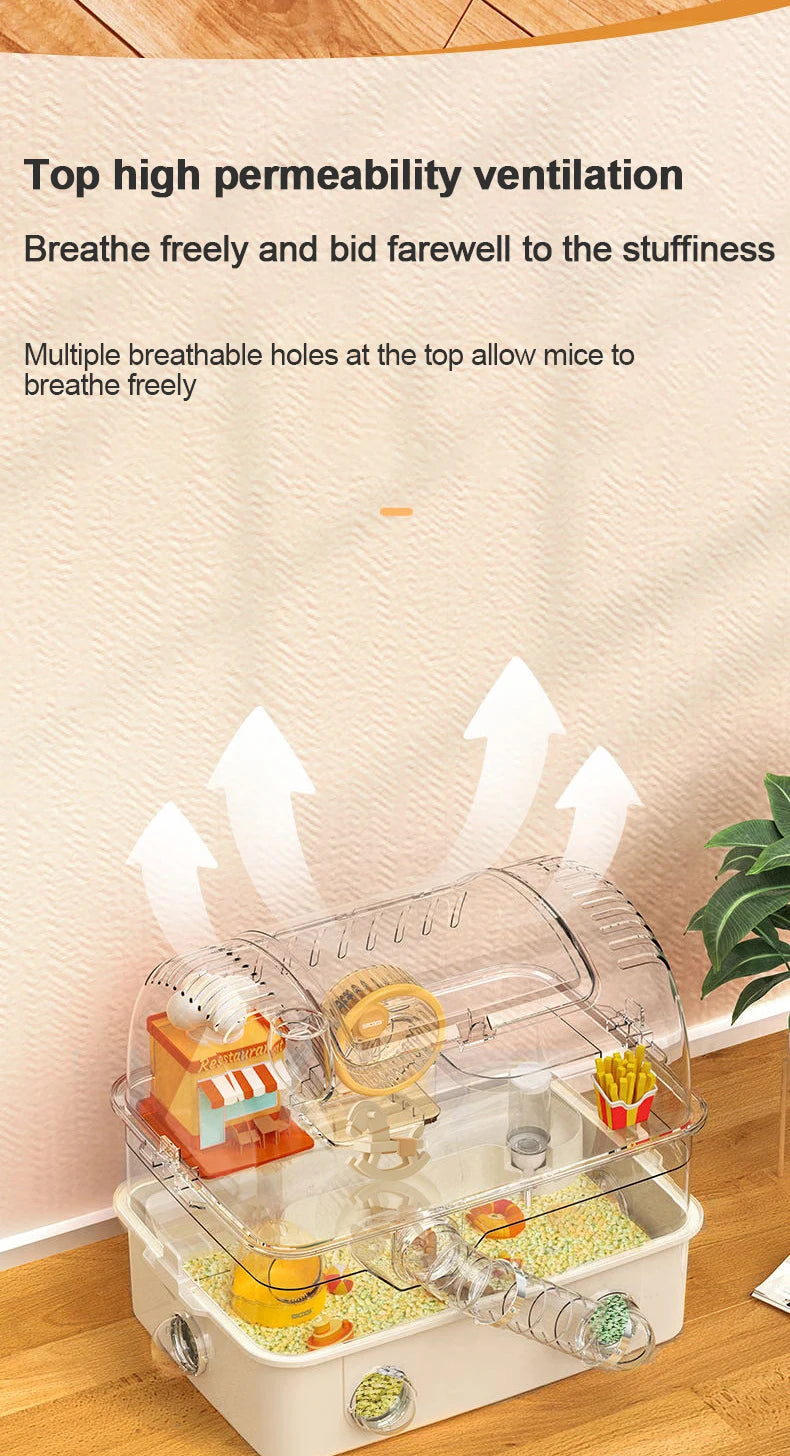 t Hamster Pipe Cage Hamster cage oversized luxury villa