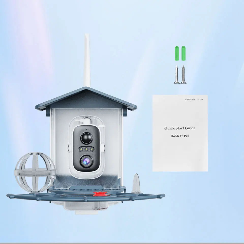 XVIM 3MP WiFi Automatic Smart Bird Feeder Motion Detection Color Night Vision Device  iCSee App Control Sunlight Wildlife Camera