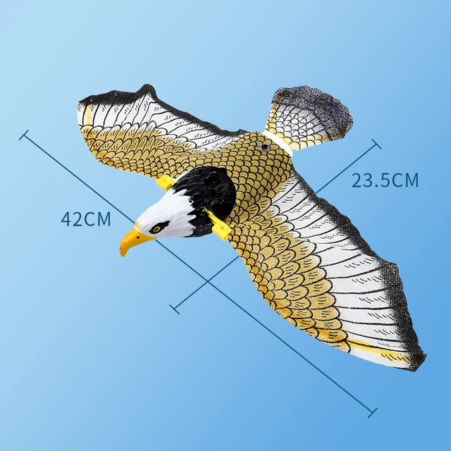 Automatic Interactive Cat Toy with Simulation Bird Design Funny Self-Hanging Door Scratch Rope Eagle Cat Stick for Entertainment