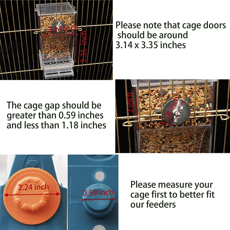 Acrylic No Mess Bird Feeders Automatic