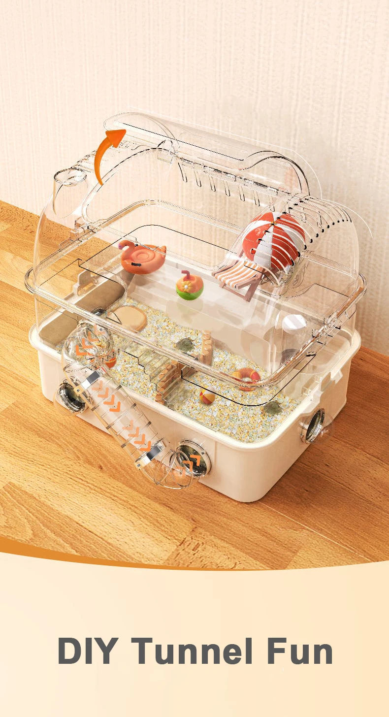 t Hamster Pipe Cage Hamster cage oversized luxury villa