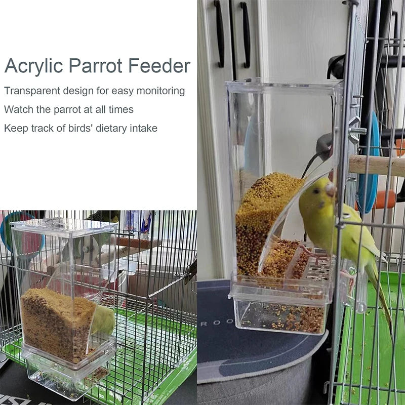 Acrylic No Mess Bird Feeders Automatic