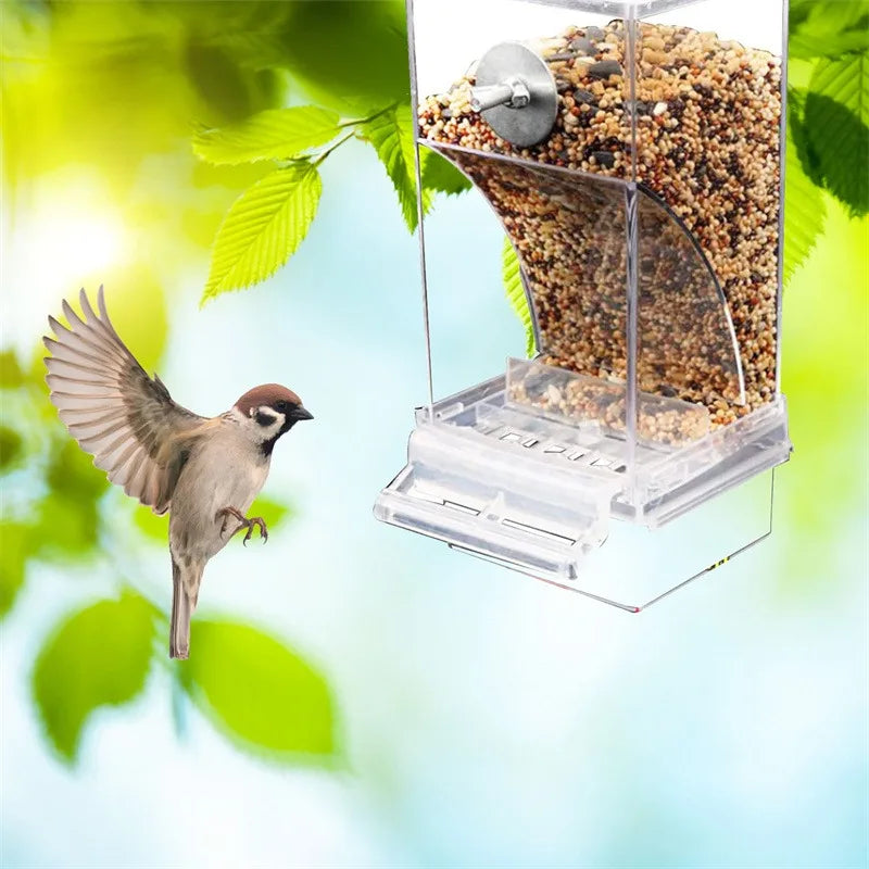 Acrylic No Mess Bird Feeders Automatic