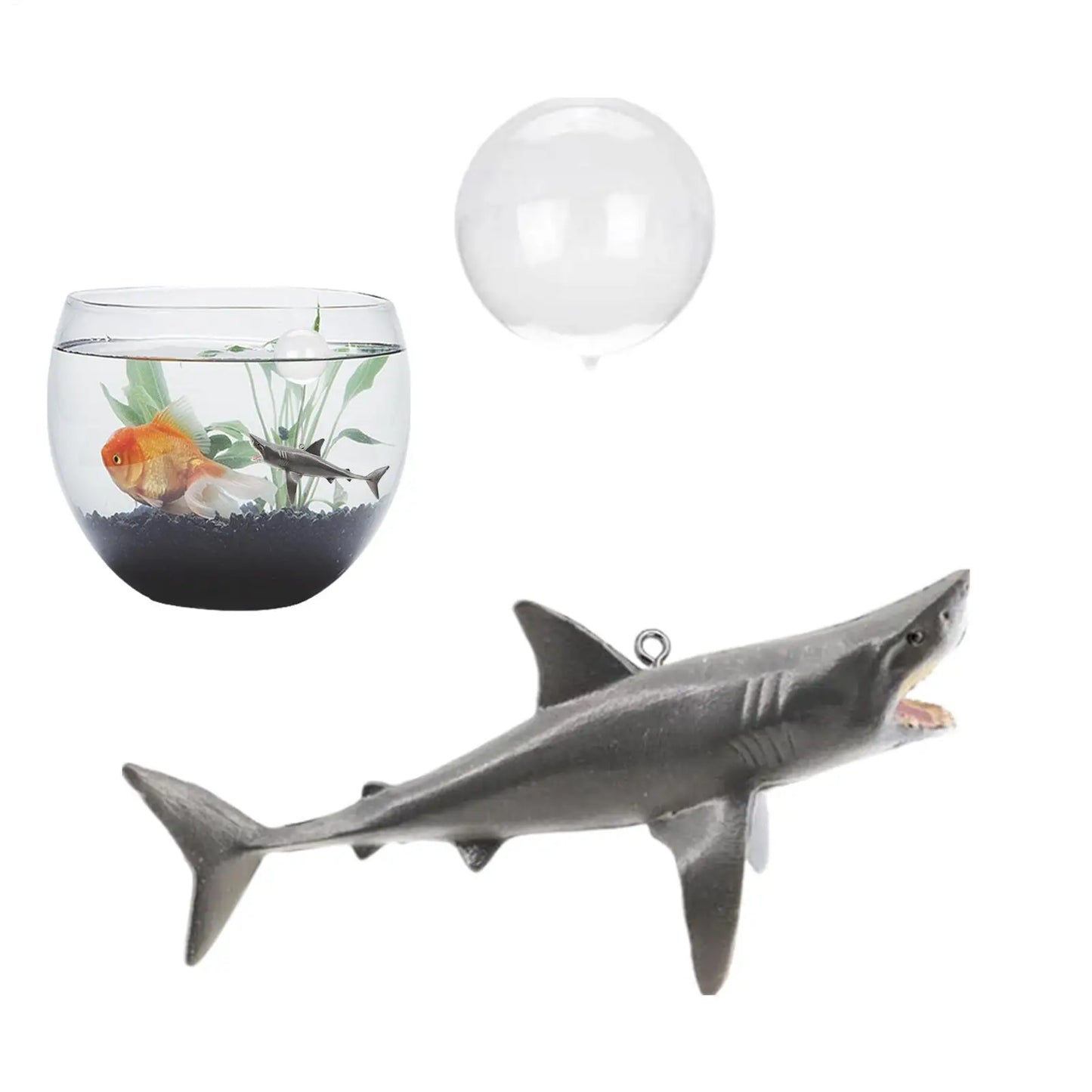 Floating Shark Aquarium Landscape Decoration