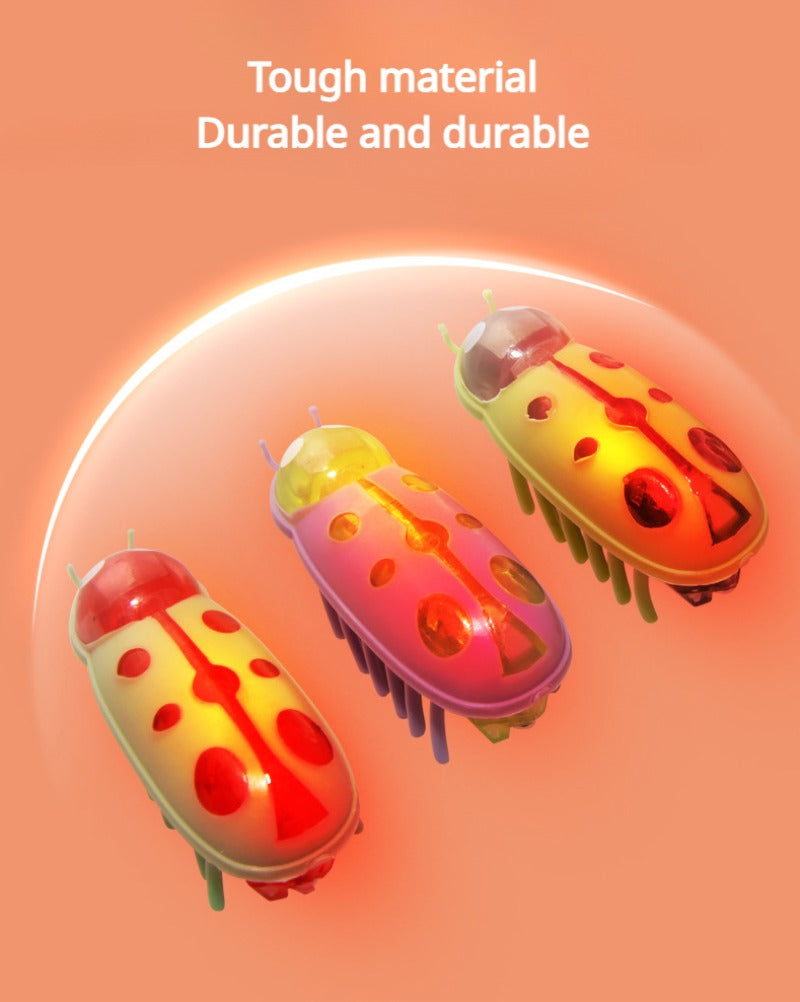 Cat Toys Luminescence Electric Worms Pet Interactions Insects Beetle Micro Worms Automatic Flipping Obstacle Avoidance Plaything