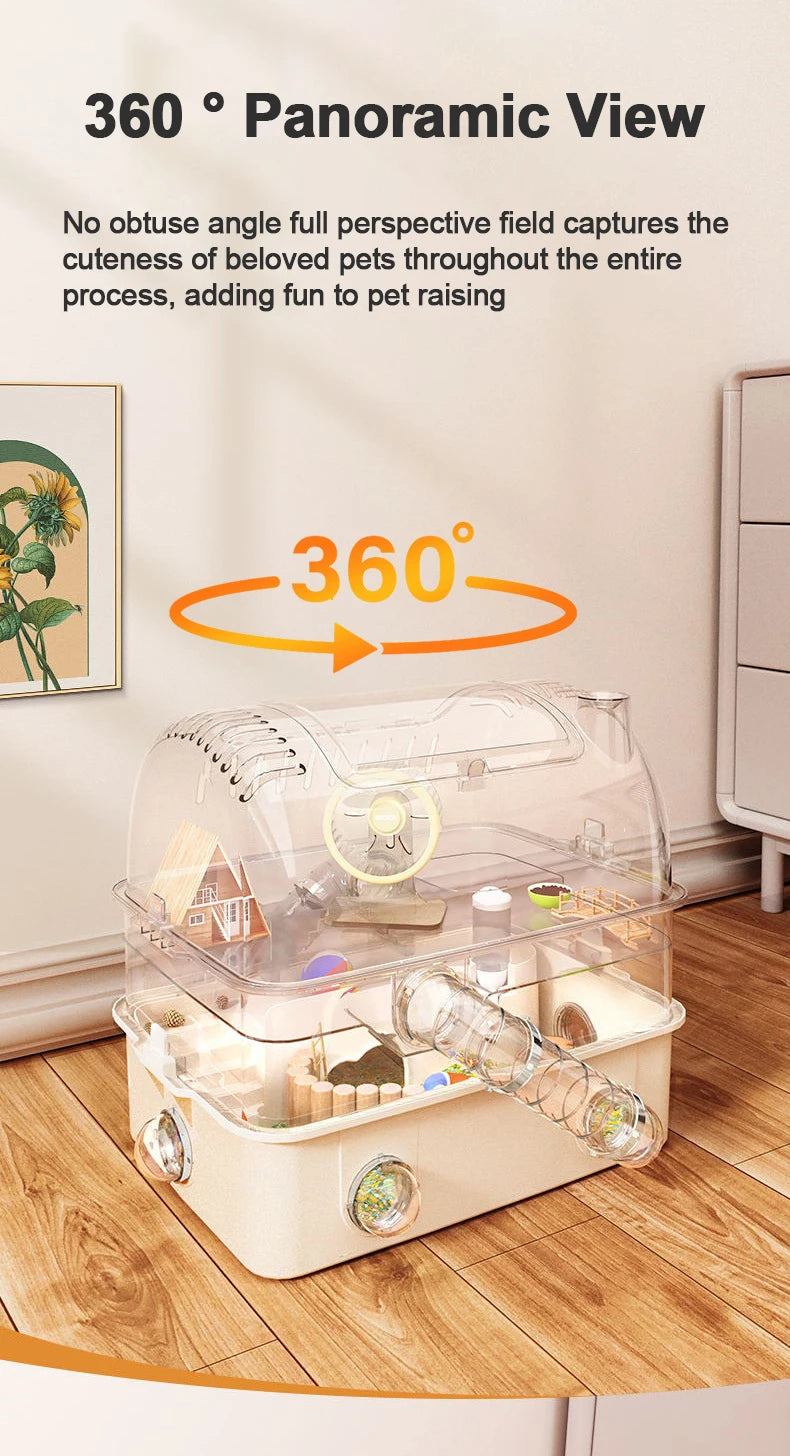 t Hamster Pipe Cage Hamster cage oversized luxury villa