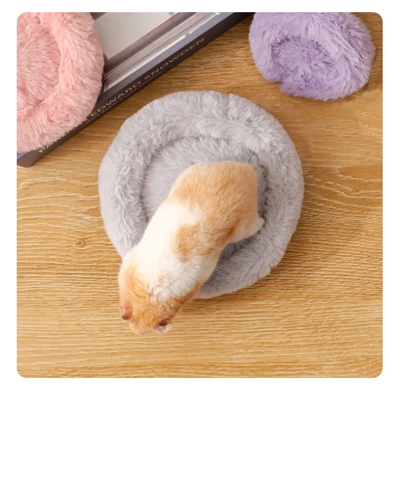 Hamster Bed Pad Pet Nest Plush Soft Warm Cotton