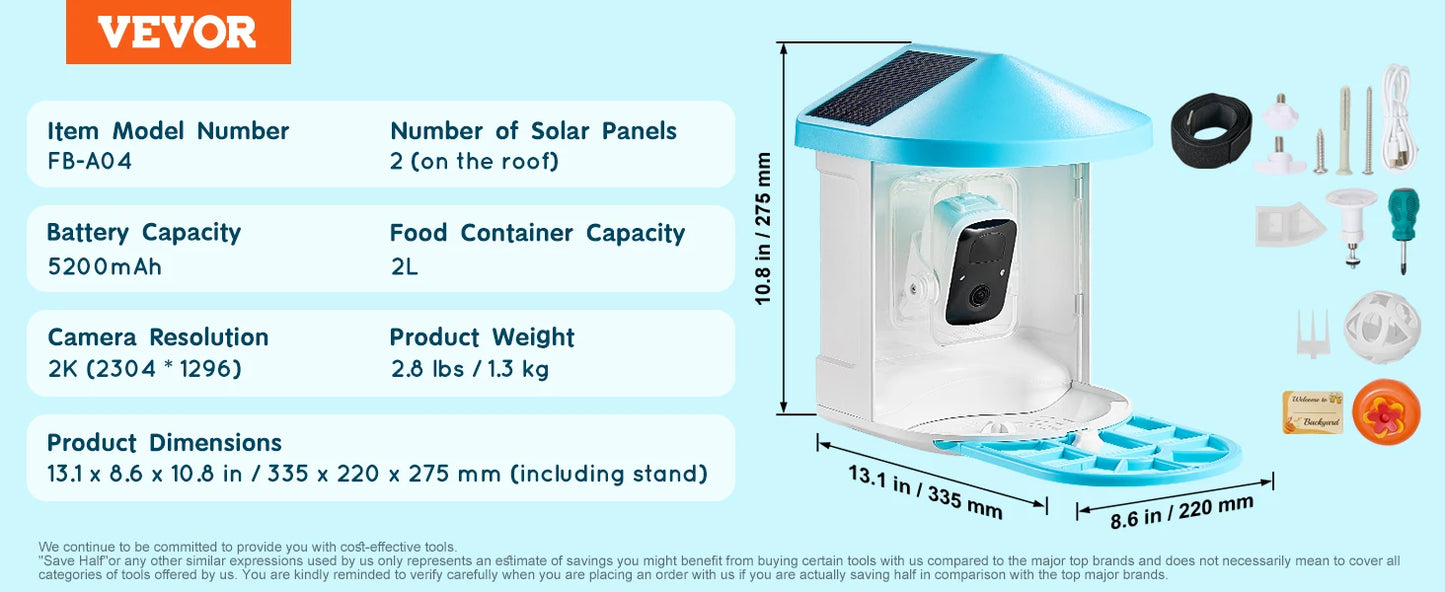 SucceBuy Smart Bird Feeder with Camera