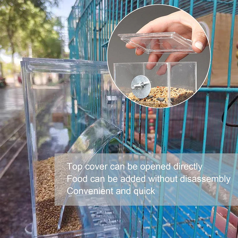 Acrylic No Mess Bird Feeders Automatic