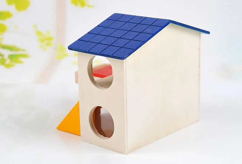 Layered Wooden House Hamster House Fun Little Pet Villa