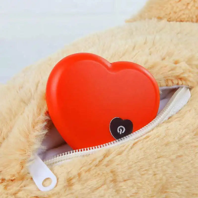 【Calming Anxiety Relief】Dog Plush Toy with Heartbeat Simulator Warm Puppy Sleep Companion Stress Relief Cuddly Toy for Anxious