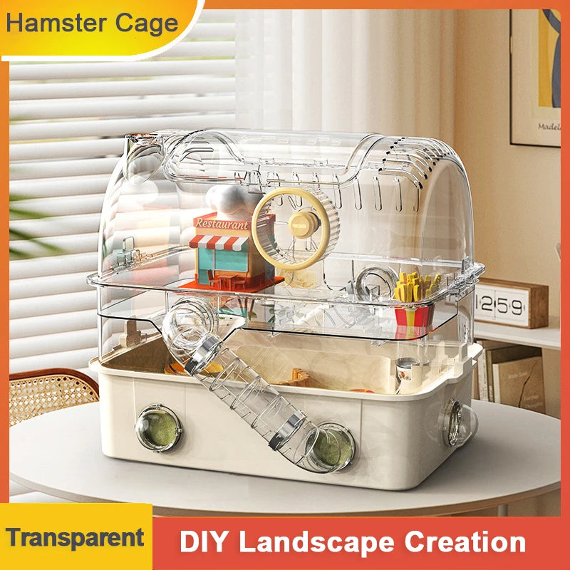 t Hamster Pipe Cage Hamster cage oversized luxury villa