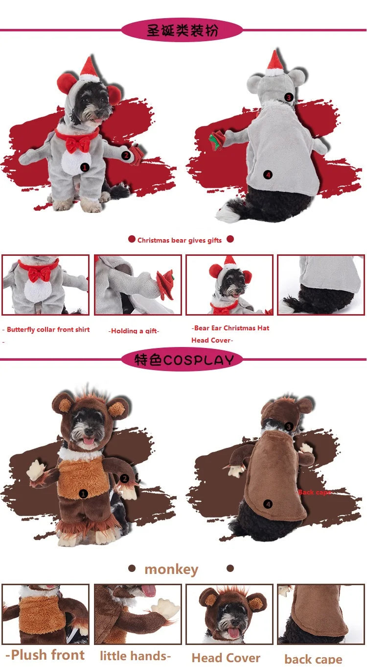 Pet Halloween Party Costume with Hat
