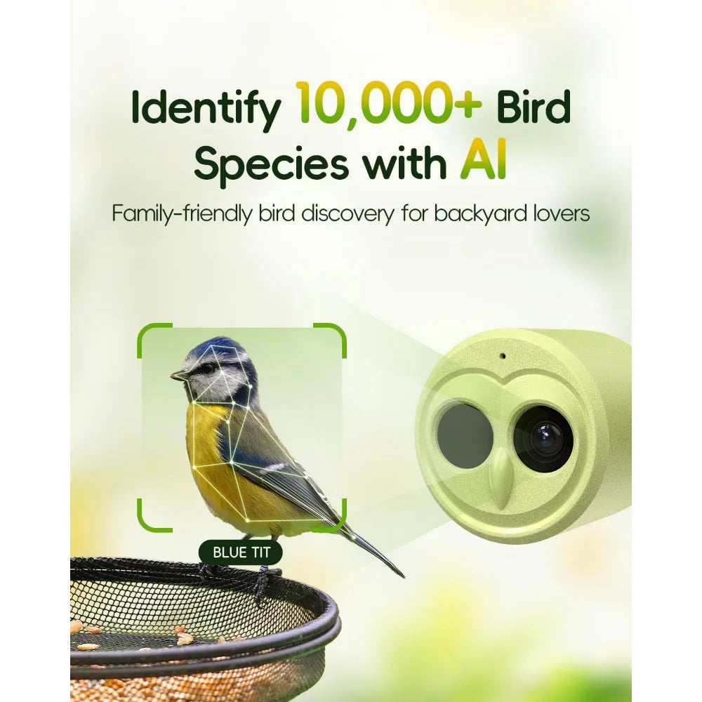 Hibird 4K HD Smart Bird Feeder Camera Solar Powered