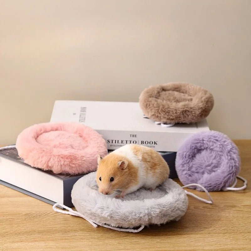 Hamster Bed Pad Pet Nest Plush Soft Warm Cotton