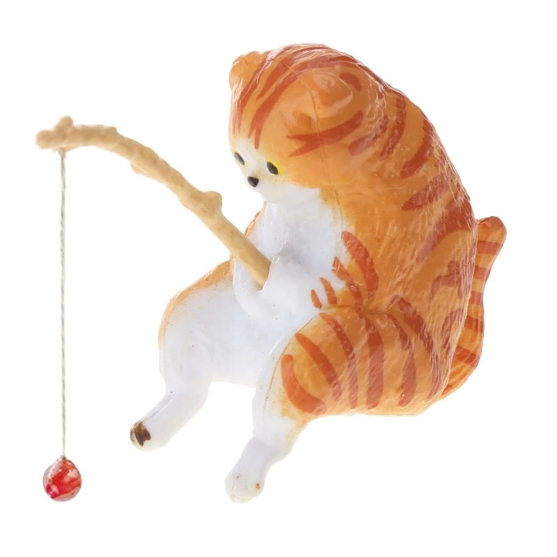 Aquarium Decoration Mini Cat Statue Fish Tank