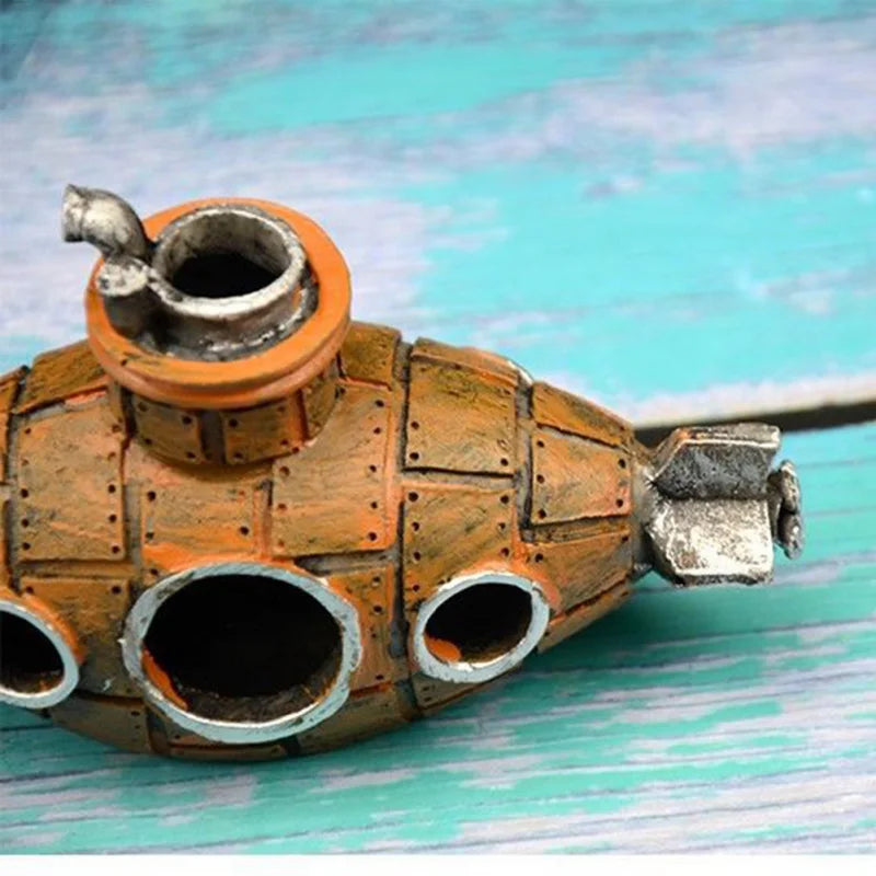 Resin Submarine Ornaments Fish Shrimp Shelter Cave