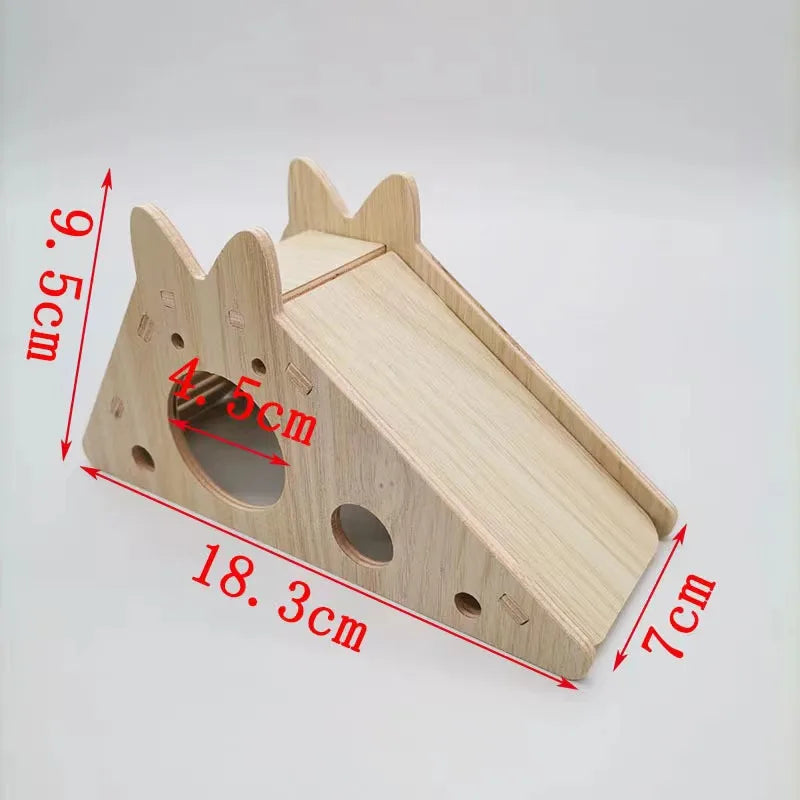 Hamsters House DIY Wooden Gerbil Hideout Bridge