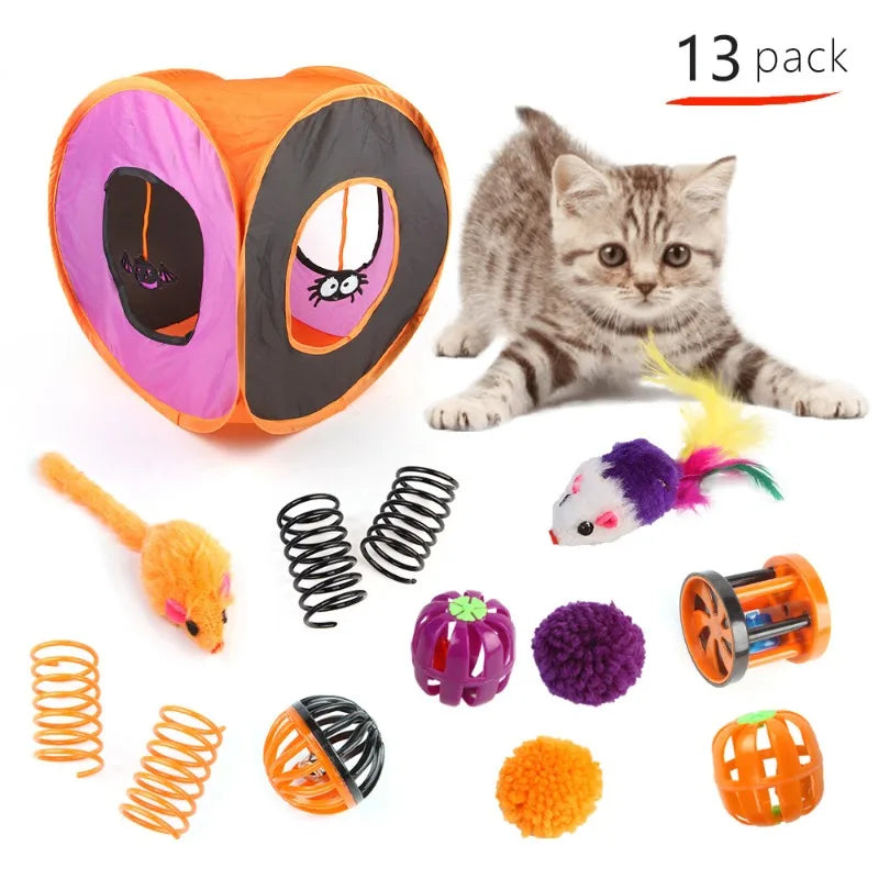 Hide & Seek Cat Tunnel Halloween Toys