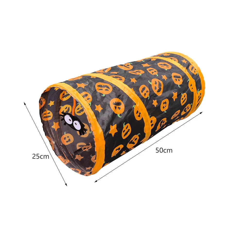 Cat Toy Halloween Foldable Tunnel