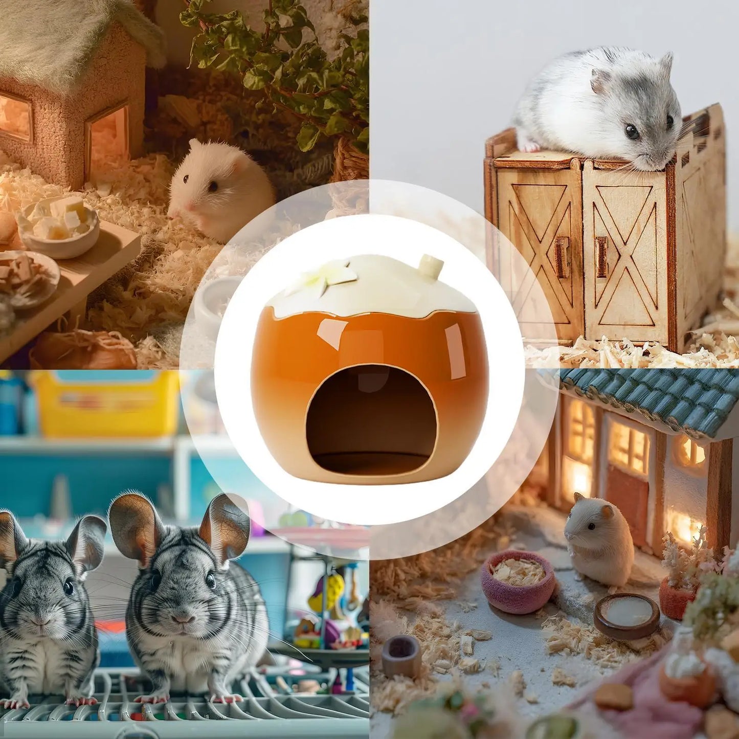 Cool Hamster House Ceramic Hamster Cooling Nest