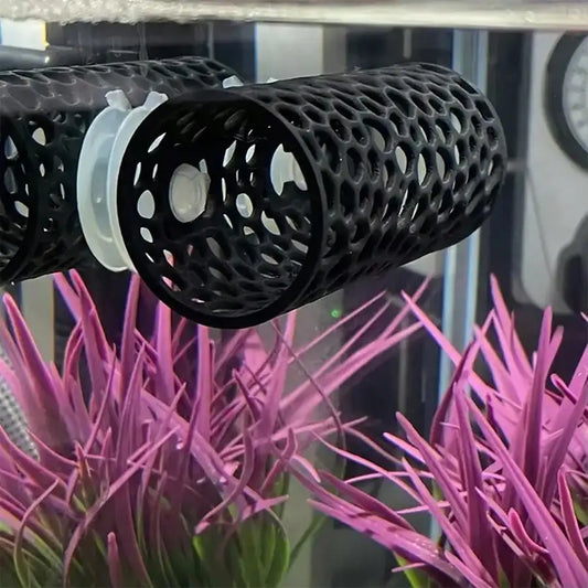 Aquarium Fish Hideout Black Hollow Tube with Suction Cup for Betta and Small Fish Tank Decoration
