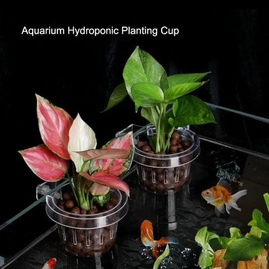 Aquarium Plant Holder Hangable Fish Tank Water Grass Planting Hydroponic