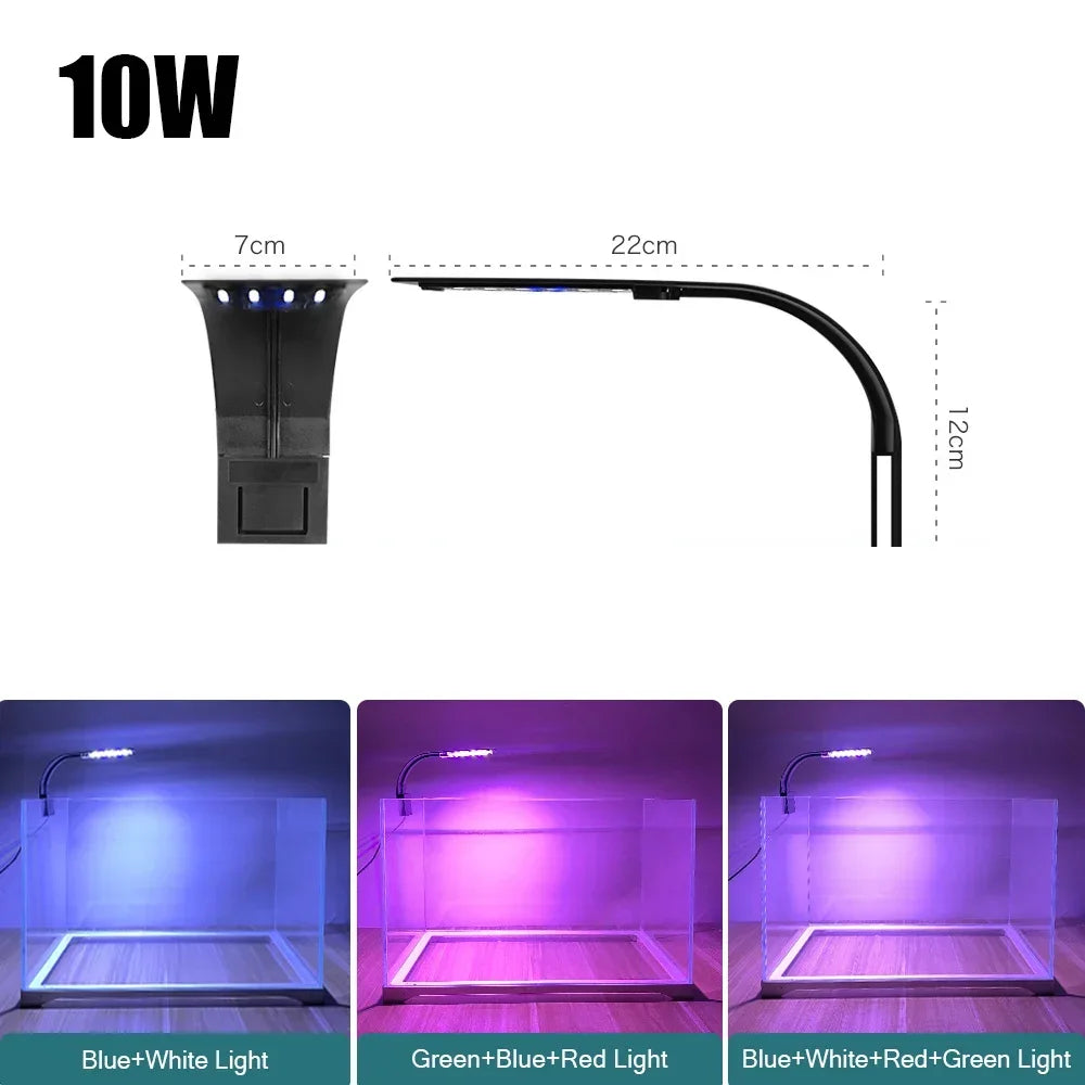 Aquatic Plant Lighting Waterproof Clip-on Lamp For Fish Tank Plants Grow Light