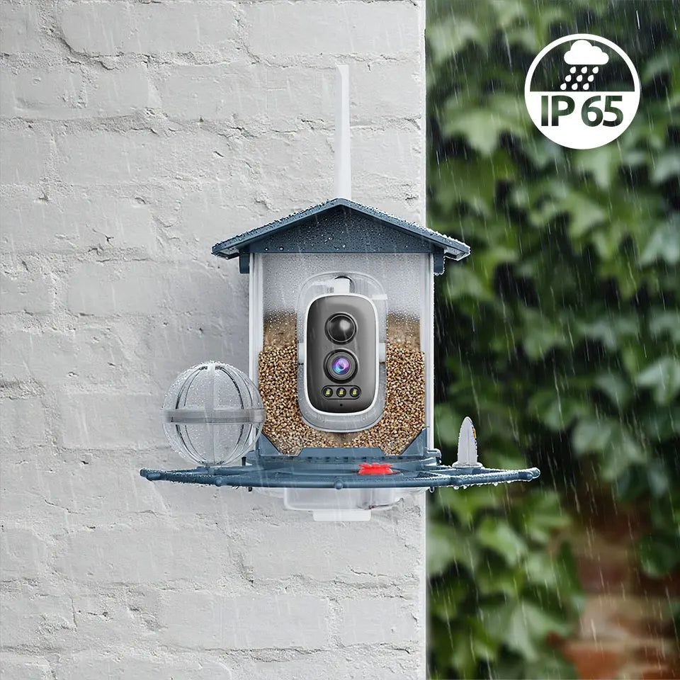 XVIM 3MP WiFi Automatic Smart Bird Feeder Motion Detection Color Night Vision Device  iCSee App Control Sunlight Wildlife Camera