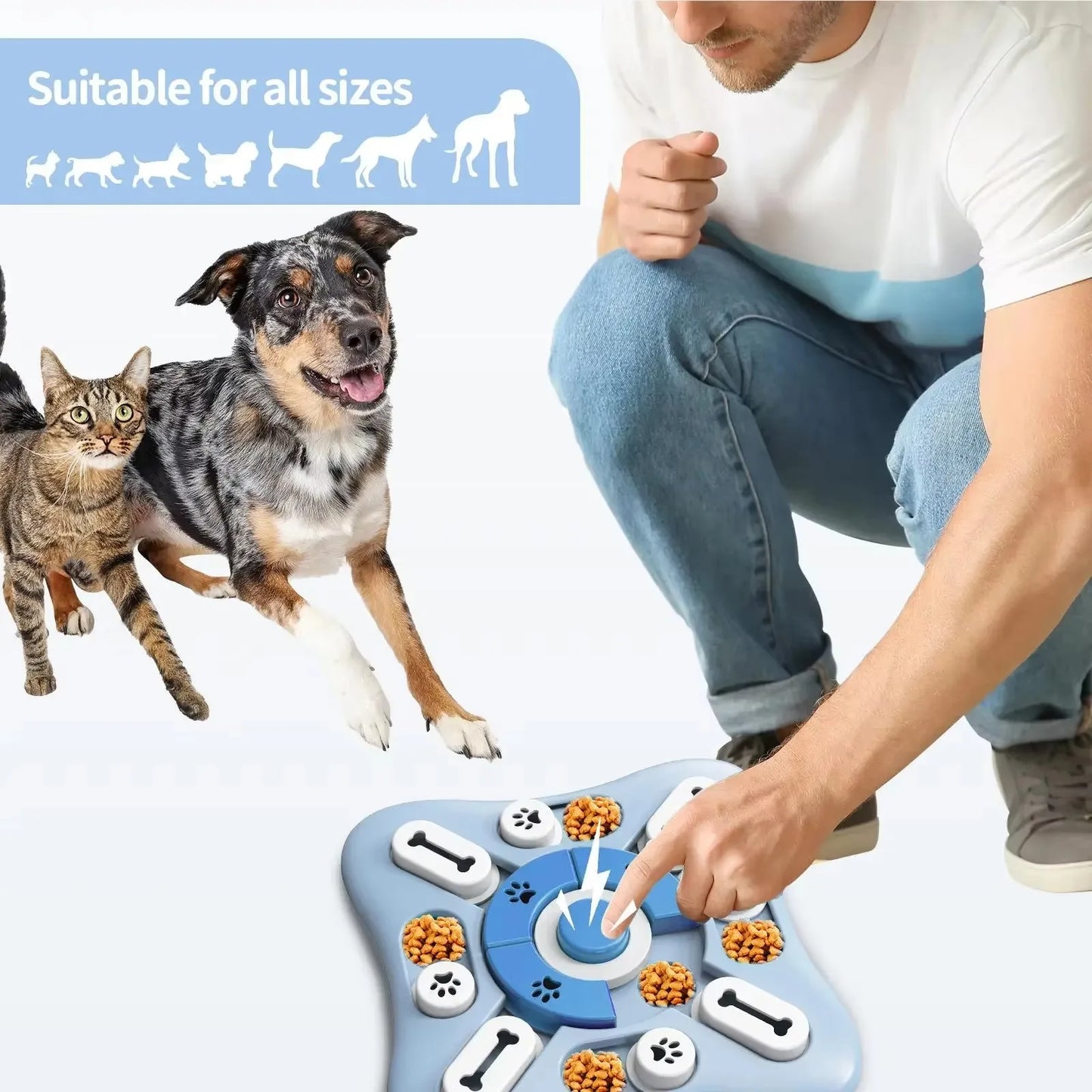 IQ Training Dog Treat Puzzle Toys for Interactive & Mental Stimulating,Fun Slow Feeder,Large Medium Small Dogs Enrichment Toys