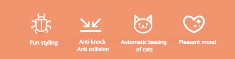Cat Toys Luminescence Electric Worms Pet Interactions Insects Beetle Micro Worms Automatic Flipping Obstacle Avoidance Plaything