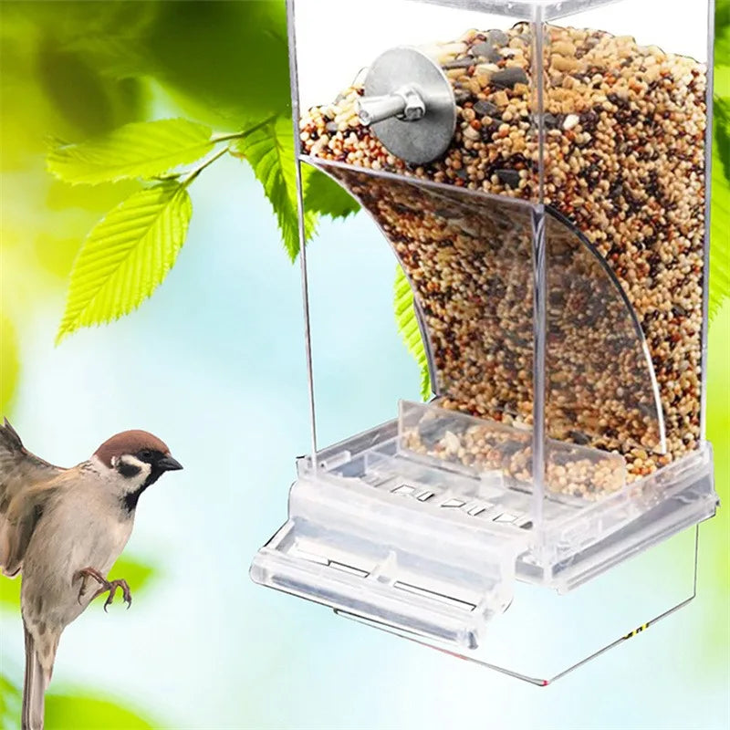 Acrylic No Mess Bird Feeders Automatic